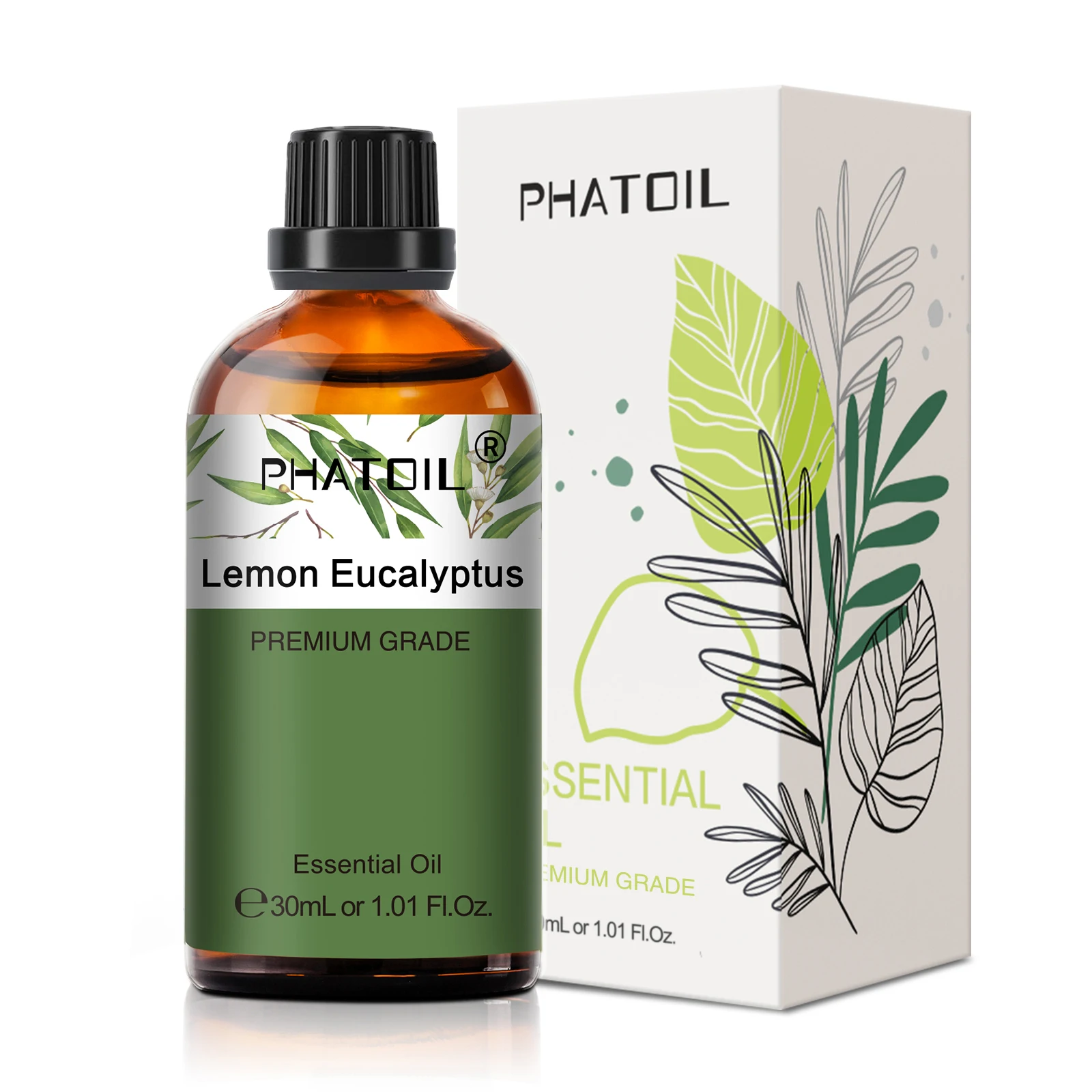 Olejki eteryczne do aromaterapii 30 ml - lawenda, eukaliptus, róża i więcej Biały