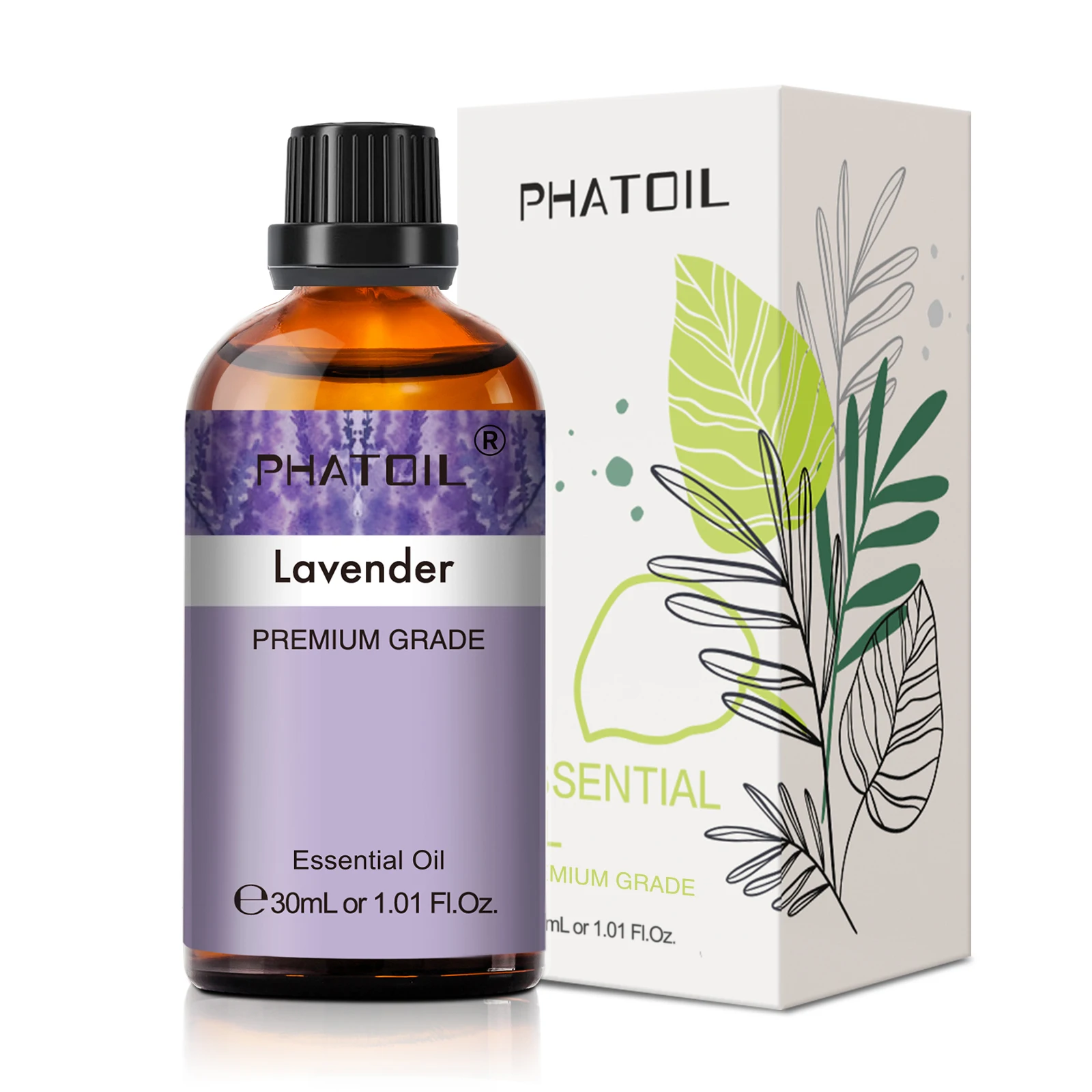 Olejki eteryczne do aromaterapii 30 ml - lawenda, eukaliptus, róża i więcej Fioletowy