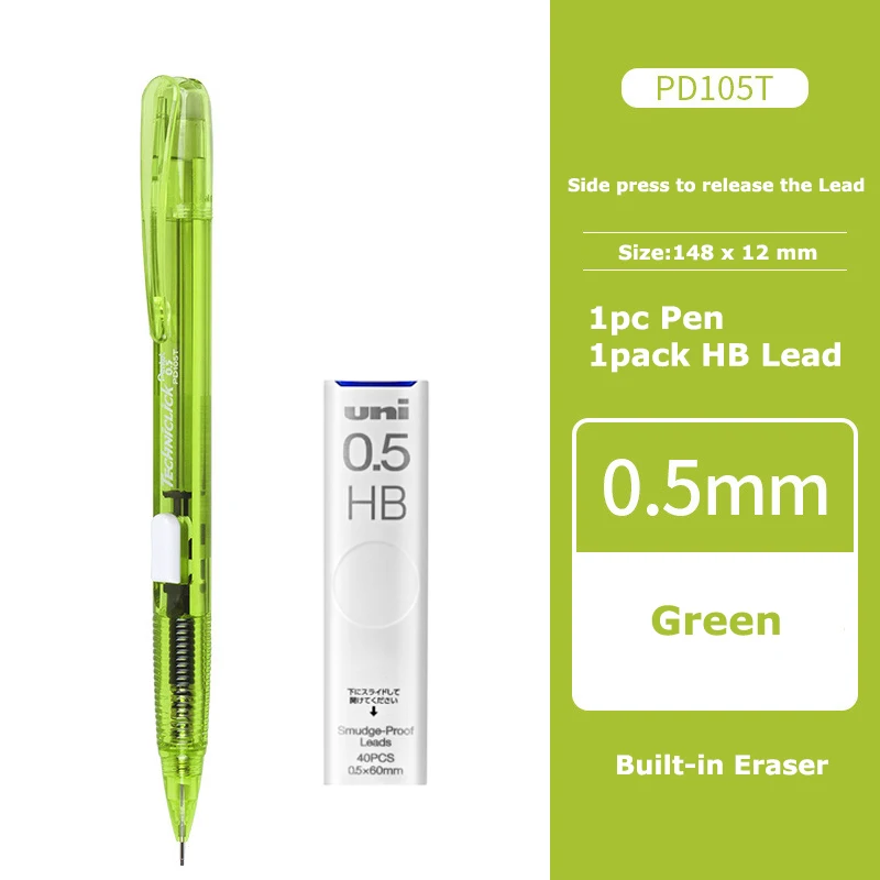 Ołówek automatyczny Pentel PD105T 0,5 mm boczny przycisk Lawenda