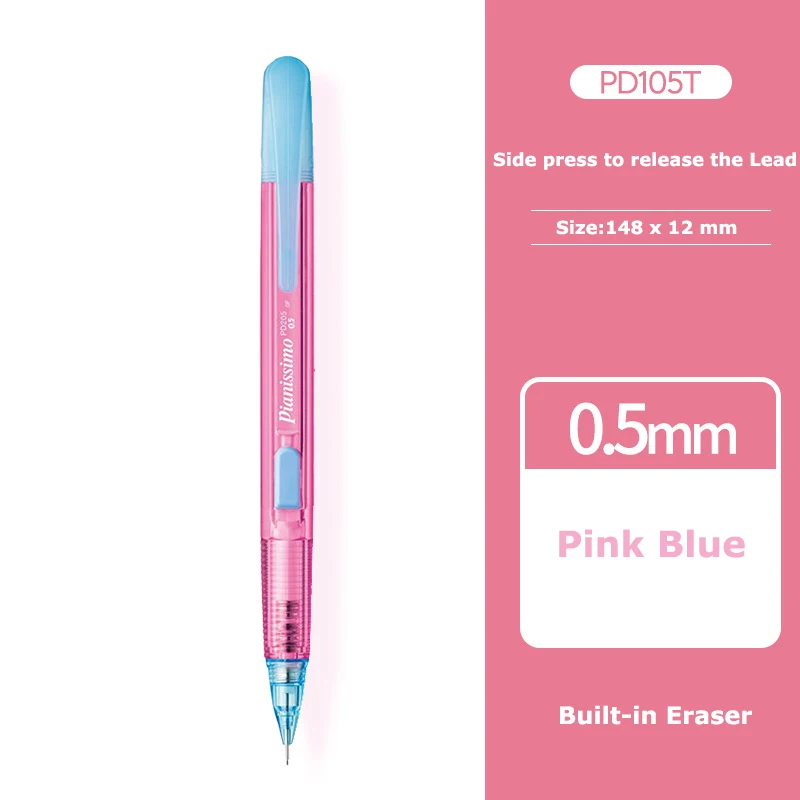 Ołówek automatyczny Pentel PD105T 0,5 mm boczny przycisk Niebieski