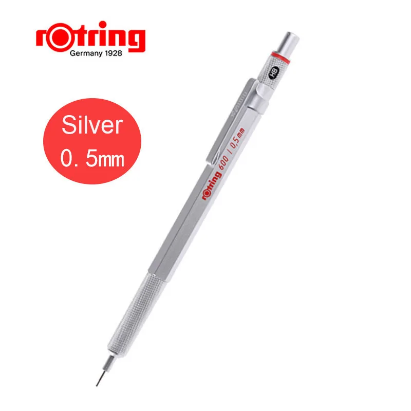 Ołówek automatyczny Rotring 600 z metalowym korpusem 0,5/0,7 mm Czerwony