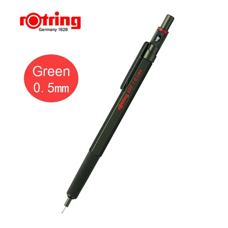 Ołówek automatyczny Rotring 600 z metalowym korpusem 0,5/0,7 mm Zielony