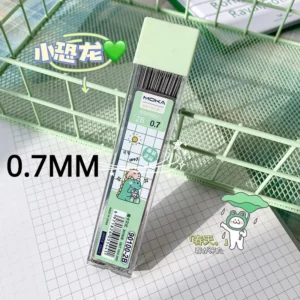 Ołówki automatyczne kawaii 0,5/0,7 mm z gumką, 6 sztuk Niebieski