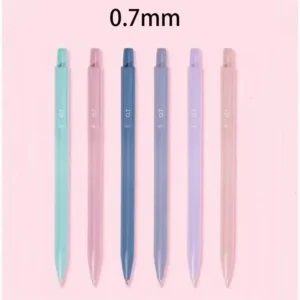 Ołówki automatyczne 0,5 mm zestaw 6 sztuk Macaron Bordowy