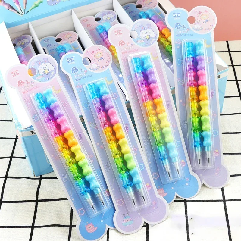 Ołówki automatyczne ze zwierzątkami Kawaii - zestaw 2 sztuk HB żółty