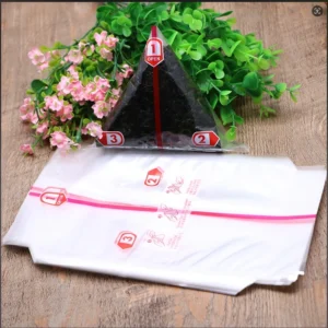 Opakowania na onigiri - foliowe owijki do kulek ryżowych Zielony
