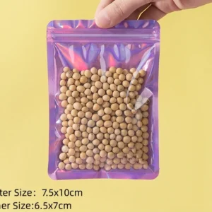 Opalizujące torebki ziplock do biżuterii 50 sztuk Czerwony