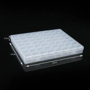 Organizer na koraliki Diamond Art z 56 przegródkami Biały