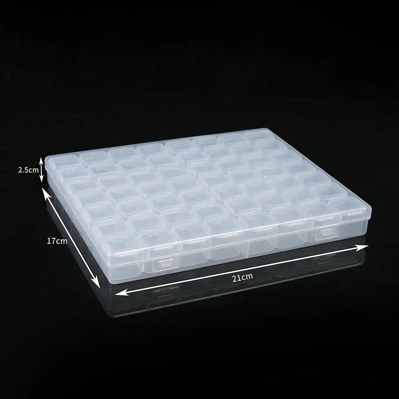 Organizer na koraliki Diamond Art z 56 przegródkami Biały