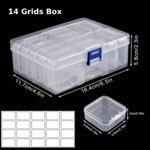 Organizer na koraliki i małe elementy rękodzielnicze – zestaw pudełek z przegródkami 14 grids box set