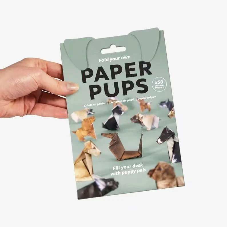 Origami zwierzęta 50 sztuk zestaw papieru do składania Czarny