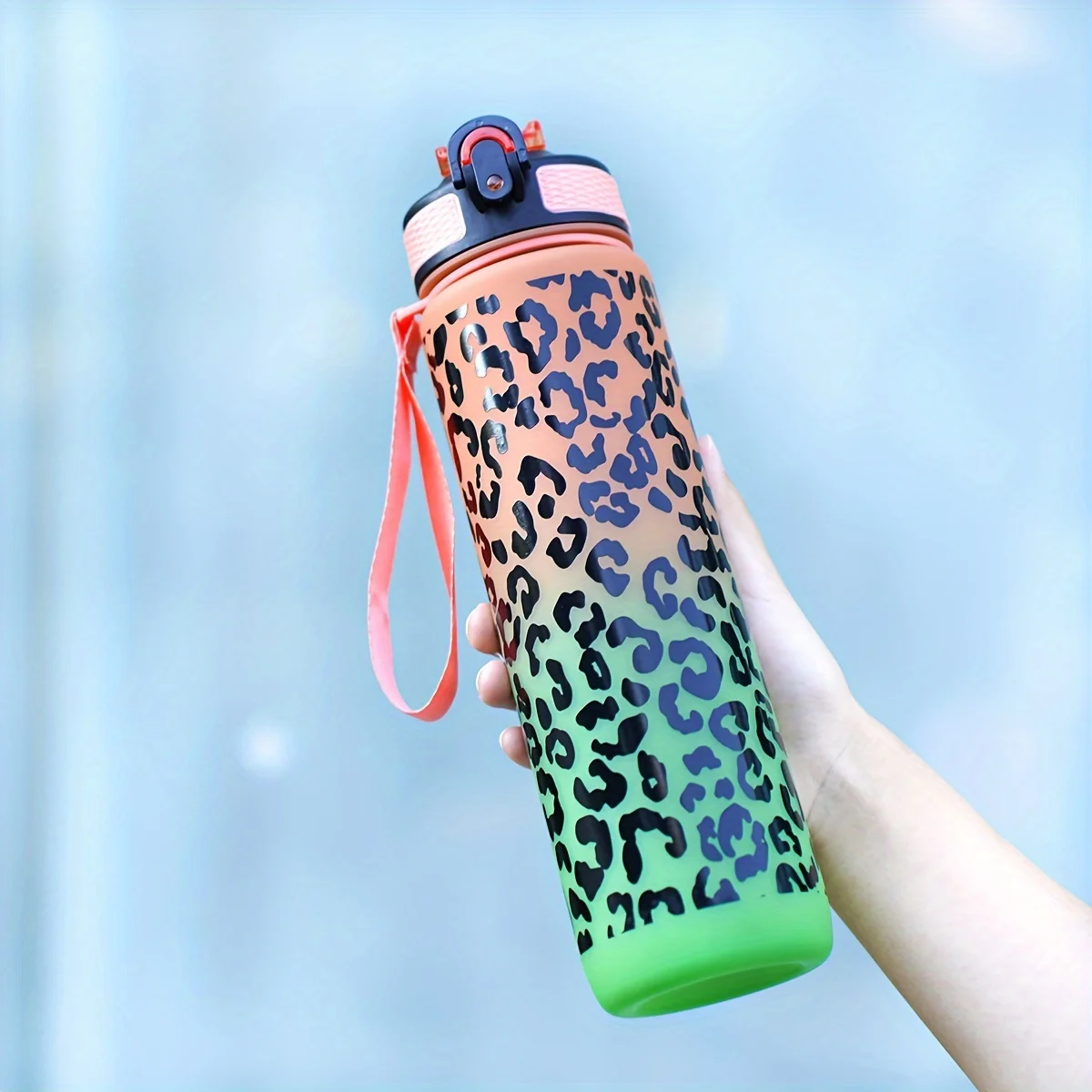 Outdoor butelka na wodę 1000 ml z pokrywką i uchwytem Pomarańczowy