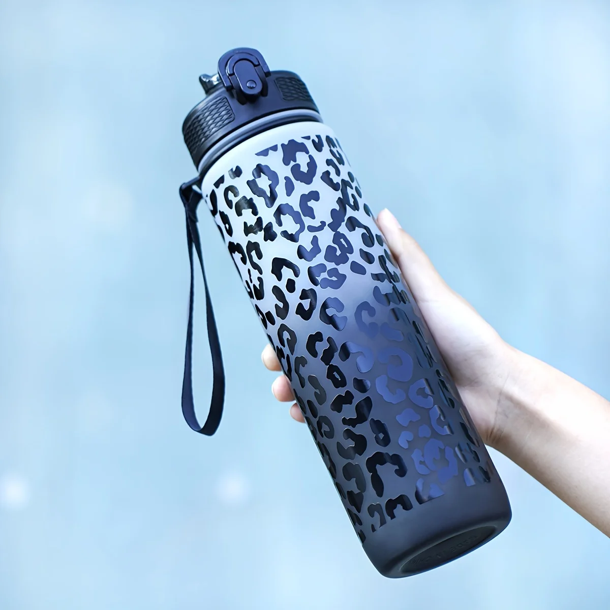 Outdoor butelka na wodę 1000 ml z pokrywką i uchwytem żółty