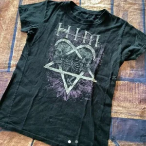 Oversized T-shirt Y2K Goth Anime – damski top w stylu Kpop Emo Czarny