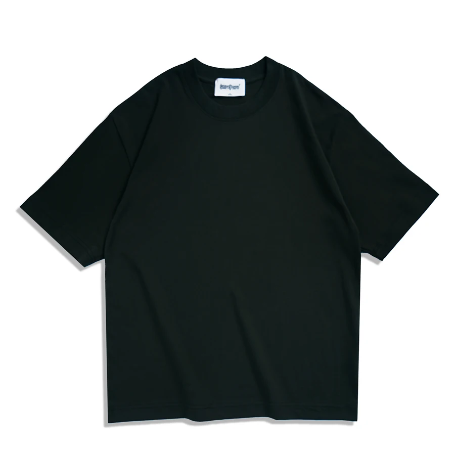 Oversizowy bawełniany t-shirt unisex w stylu streetwear Czarny