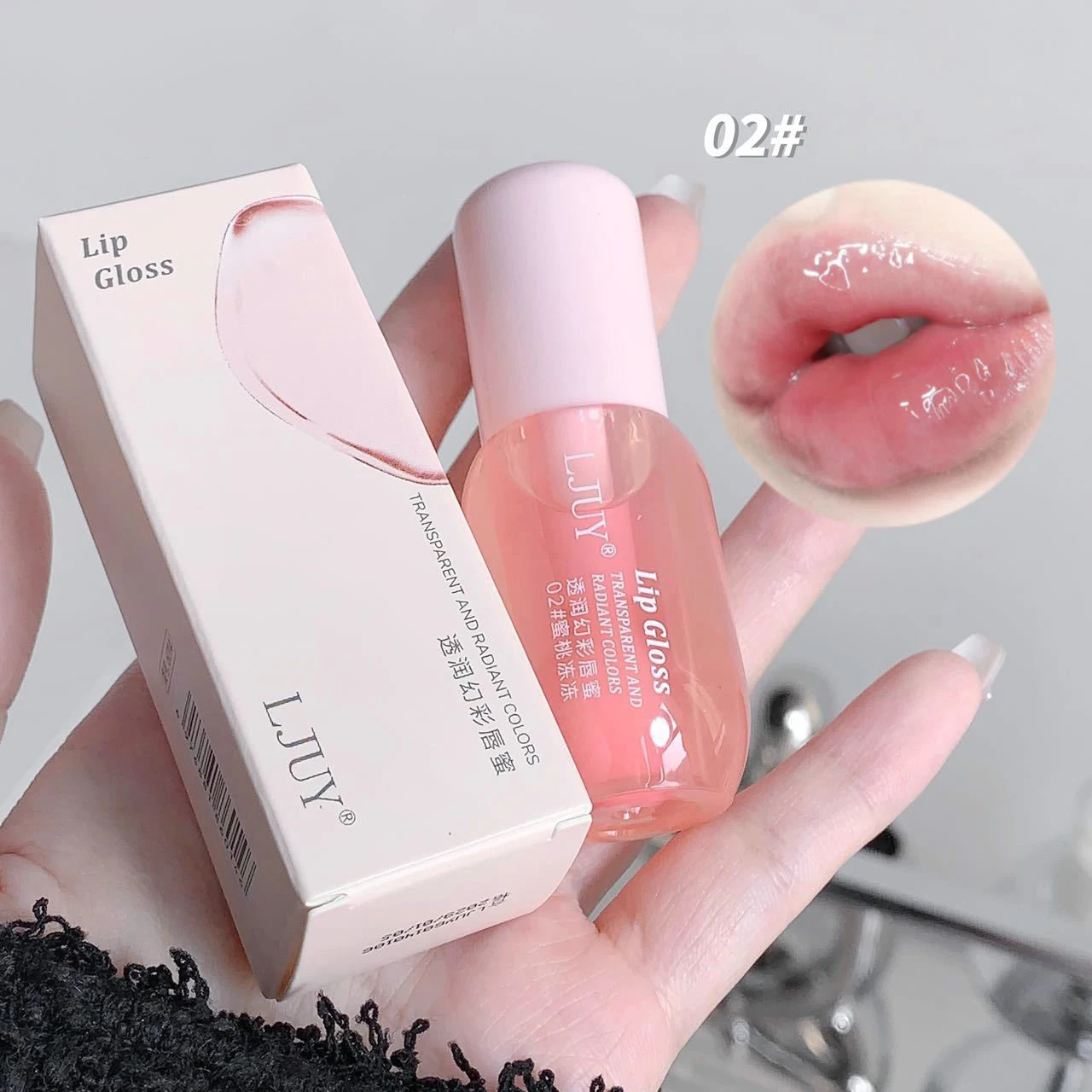 Owocowy olejek do ust jelly efekt szkła nawilżający lip gloss Błękitny