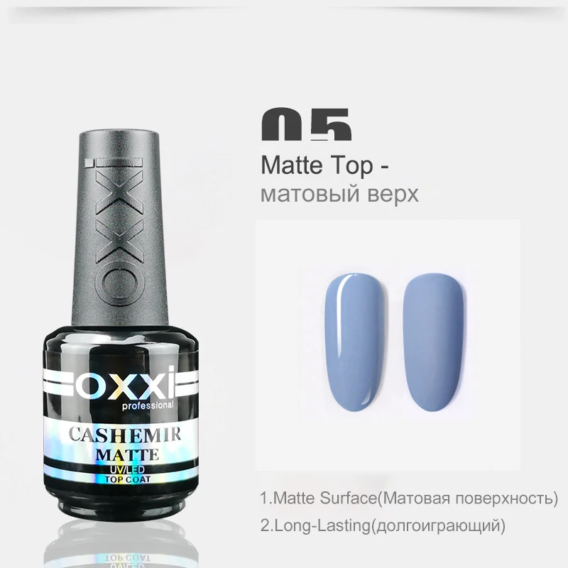 OXXI baza i top do lakieru hybrydowego 15 ml 15ml matte top