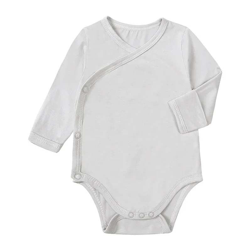 Pajacyk niemowlęcy z włókna bambusowego, długi rękaw, unisex 1
