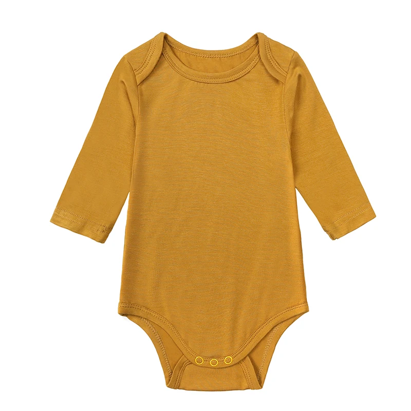 Pajacyk niemowlęcy z włókna bambusowego, długi rękaw, unisex 11