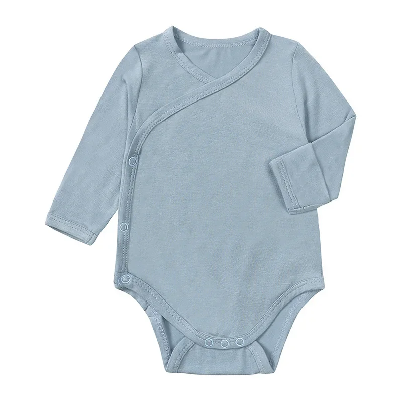 Pajacyk niemowlęcy z włókna bambusowego, długi rękaw, unisex 2
