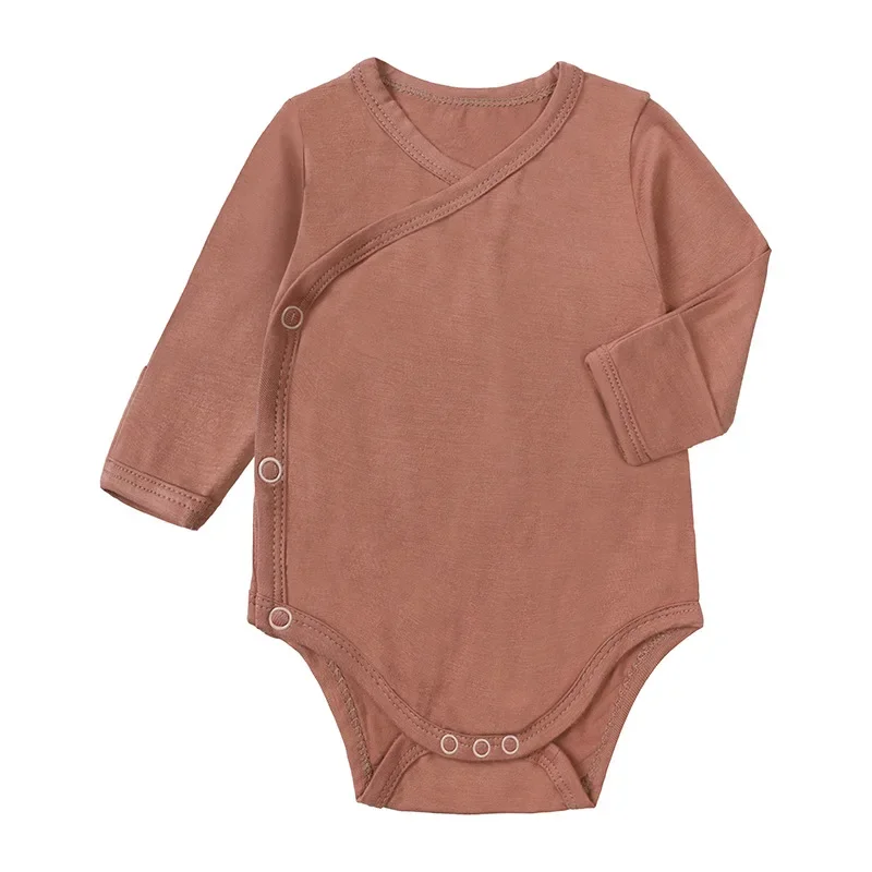 Pajacyk niemowlęcy z włókna bambusowego, długi rękaw, unisex 4