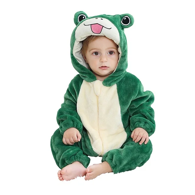 Pajacyk niemowlęcy z polaru ze zwierzątkiem - kombinezon M frog