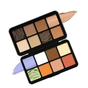 Paleta 12 kolorów róż kontur rozświetlacz w pudełku Khaki