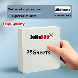 Papier akwarelowy 300g pocztówkowy kwadratowy okrągły Czekolada