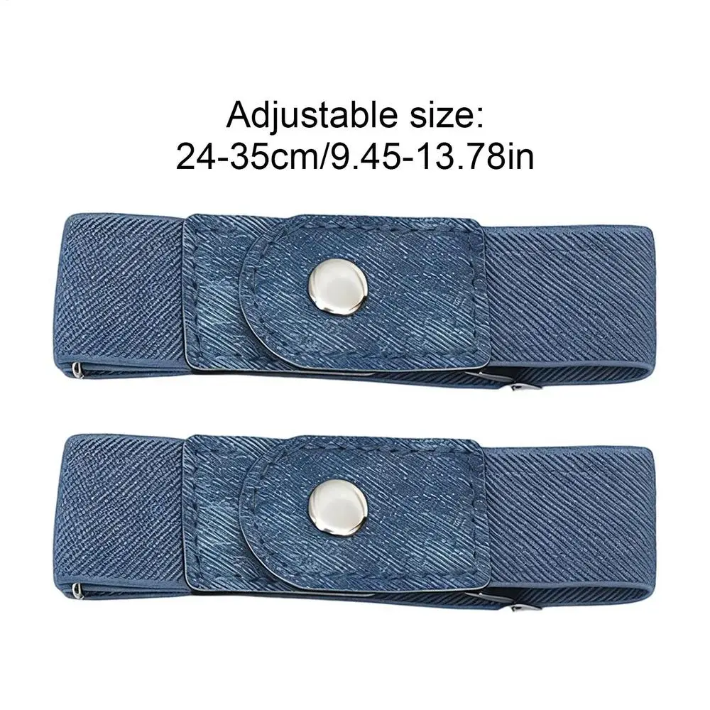Para elastycznych pasków bez klamry do jeansów i spodni unisex Niebieski