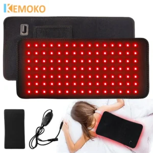 Pas do terapii światłem czerwonym 120 LED 660nm i 850nm podczerwień Srebrny