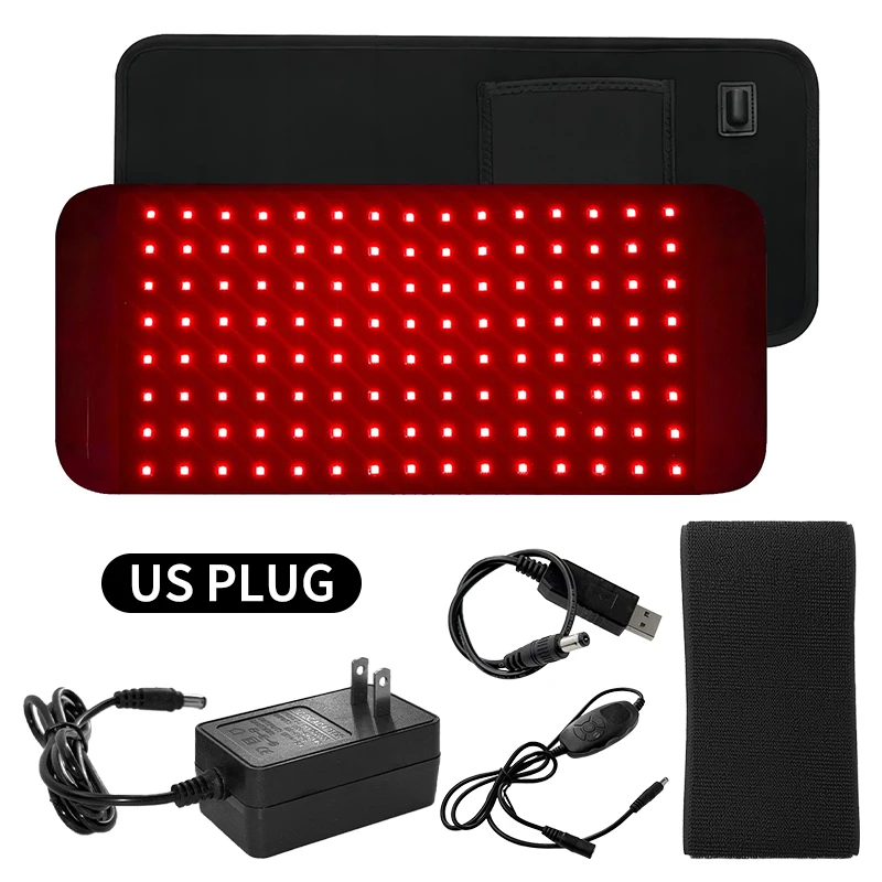 Pas do terapii światłem czerwonym 120 LED 660nm i 850nm podczerwień Zielony