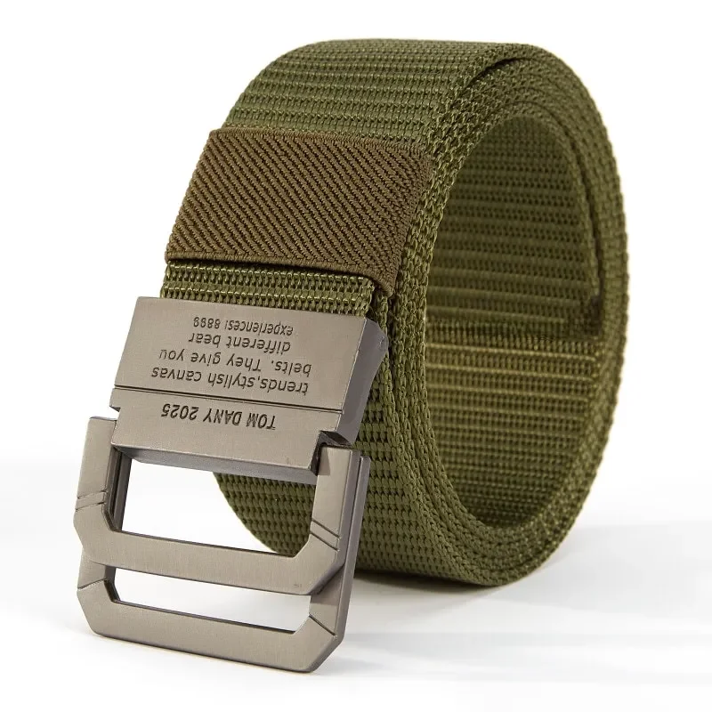 Pasek taktyczny nylonowy do jeansów – militarny canvas Szary