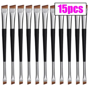 Pędzel do brwi i eyelinera ze skośną końcówką 15pcs