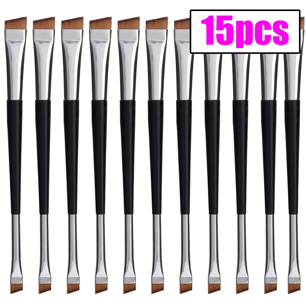 Pędzel do brwi i eyelinera ze skośną końcówką 15pcs