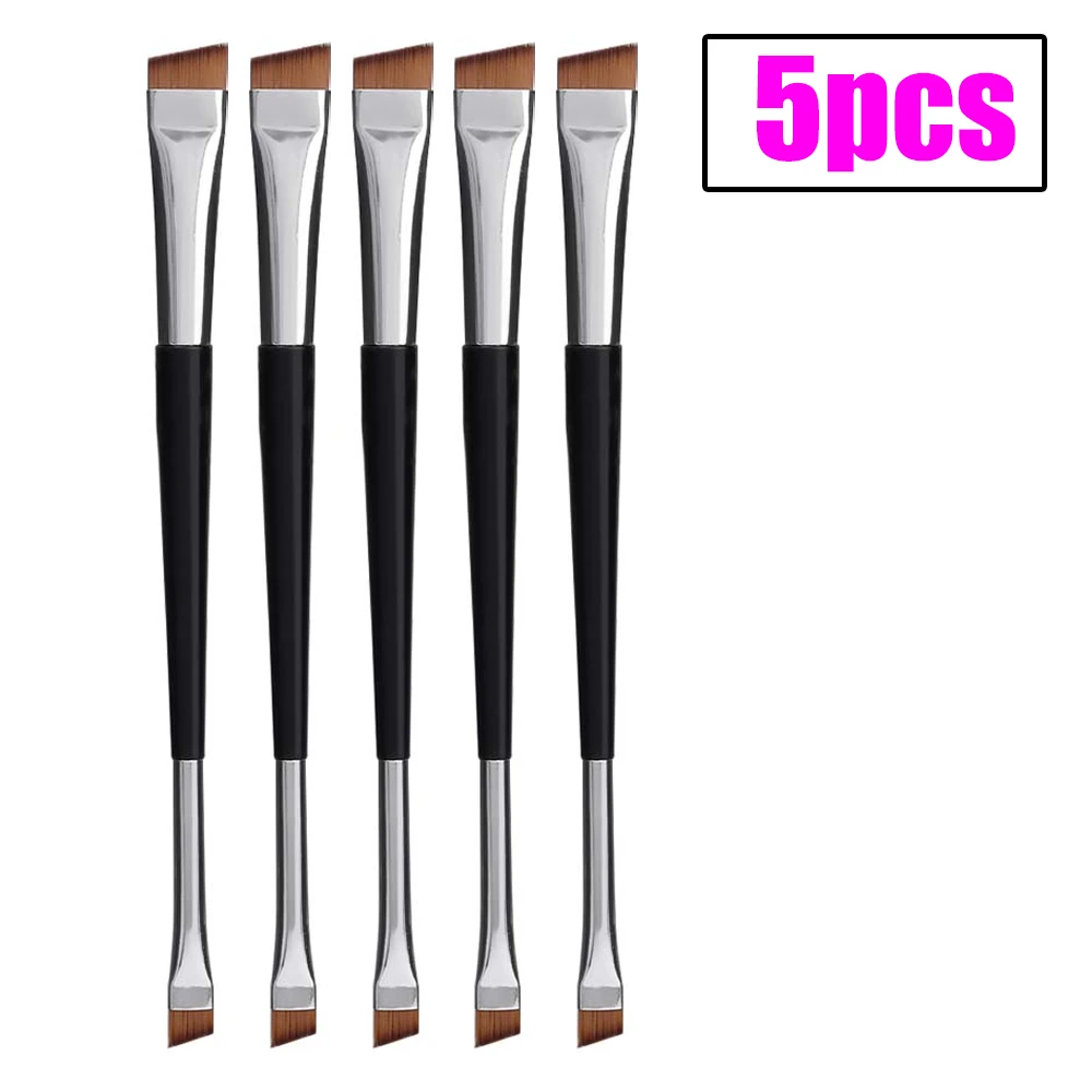 Pędzel do brwi i eyelinera ze skośną końcówką 5pcs