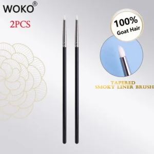 Pędzel do cieni stożkowy z włosiem kozim – precyzyjny smoky eye Zielony