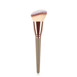 Pędzel do konturowania twarzy bronzer różu premium duży Brązowy