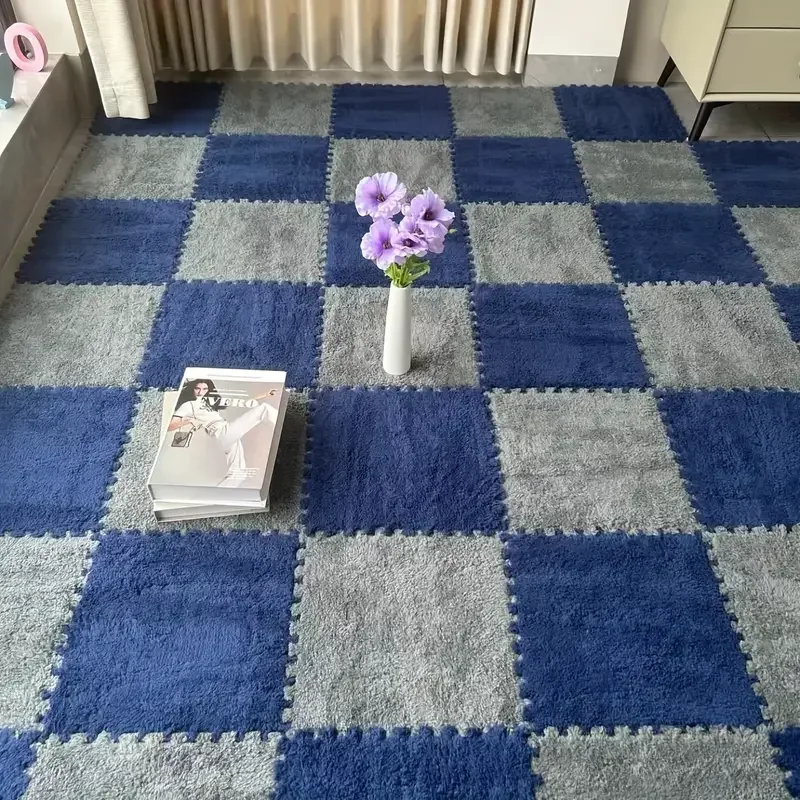 Piankowa mata puzzle dla dzieci 10 elementów 30x30 cm Biały