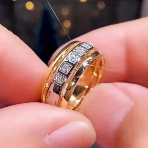 Pierścionek z kryształem – elegancka biżuteria zaręczynowa F1127