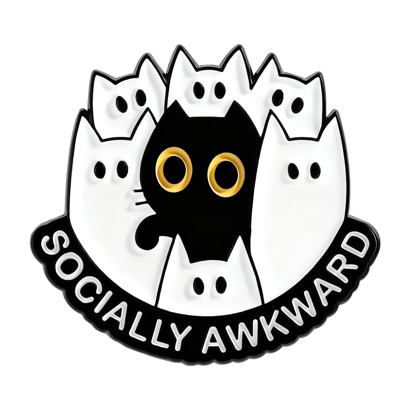 Pinsy emaliowane z cytatami — śmieszne broszki ADHD, Autism Awareness Styl 9