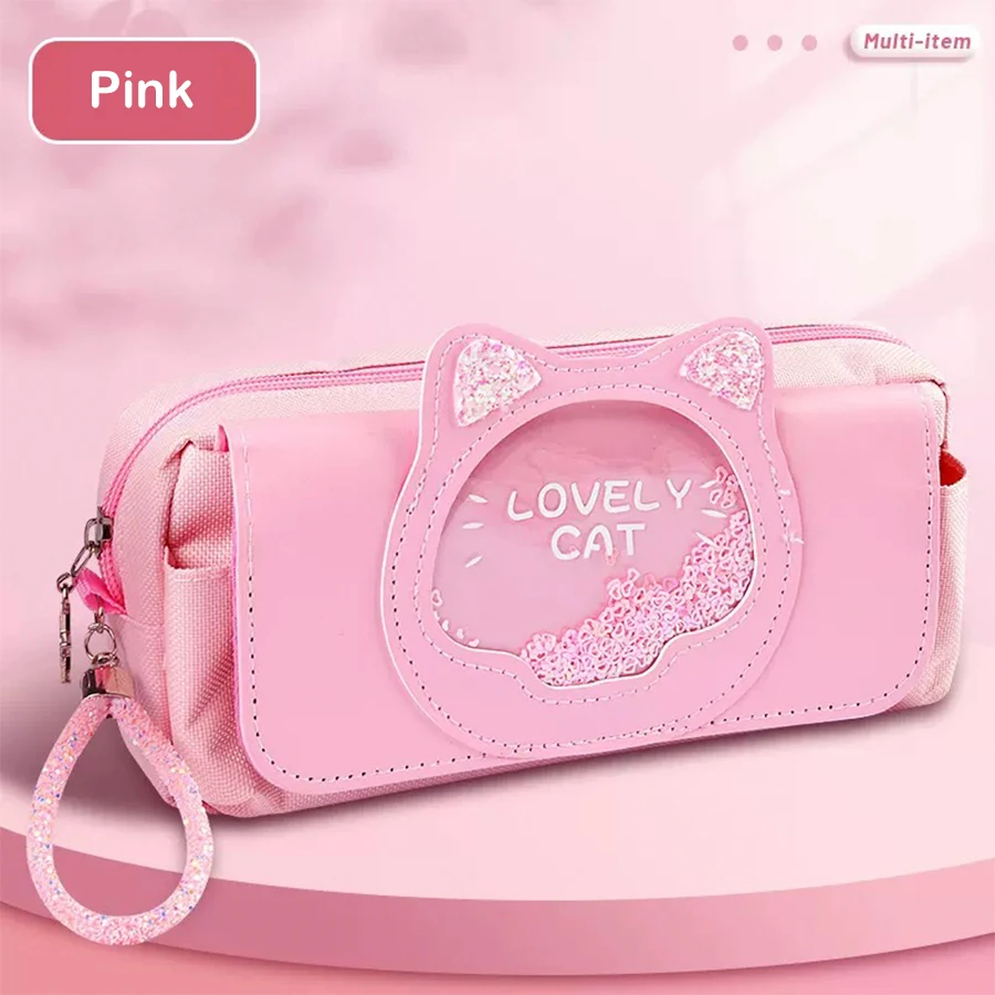 Piórnik Kawaii Quicksand o dużej pojemności - wielofunkcyjny organizer Biały
