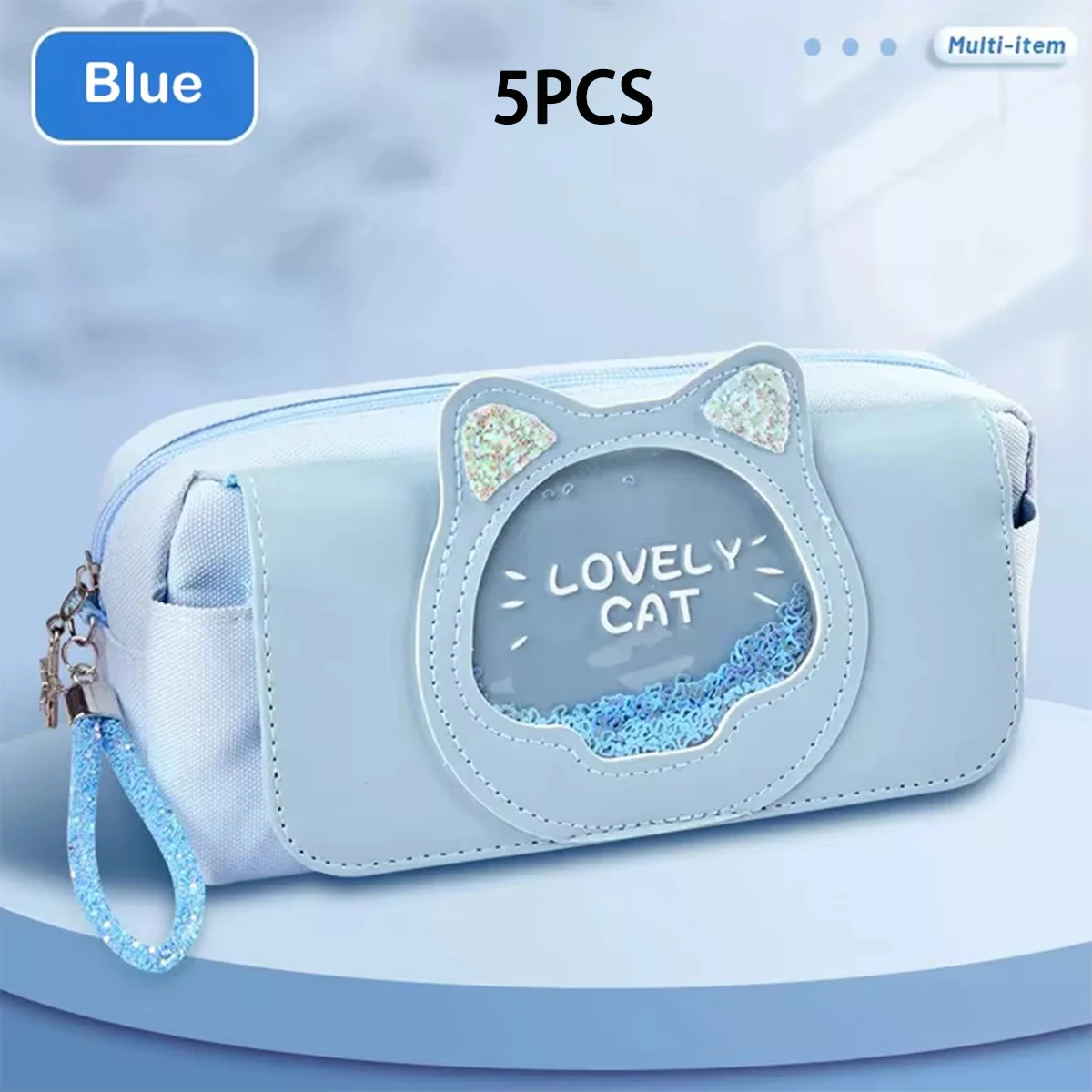 Piórnik Kawaii Quicksand o dużej pojemności - wielofunkcyjny organizer Fioletowy