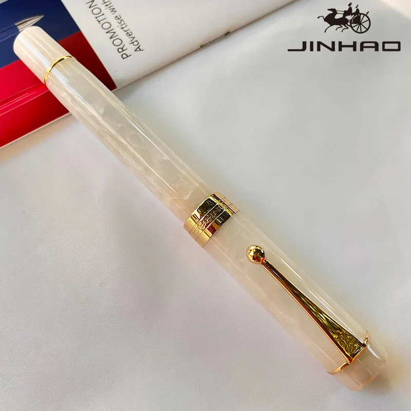 Pióro wieczne Jinhao 100 z celuloidu i konwerterem Biały