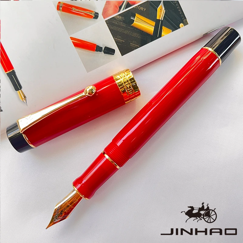 Pióro wieczne Jinhao 100 z celuloidu i konwerterem Czekolada
