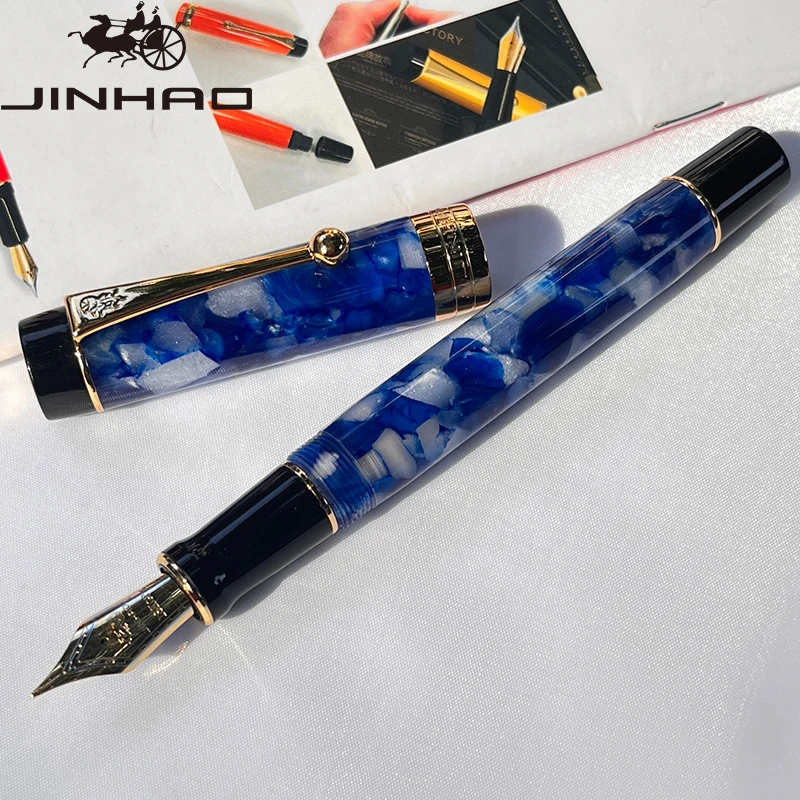 Pióro wieczne Jinhao 100 z celuloidu i konwerterem Lawenda