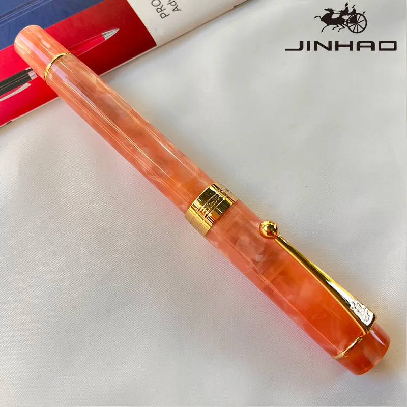 Pióro wieczne Jinhao 100 z celuloidu i konwerterem Różowy