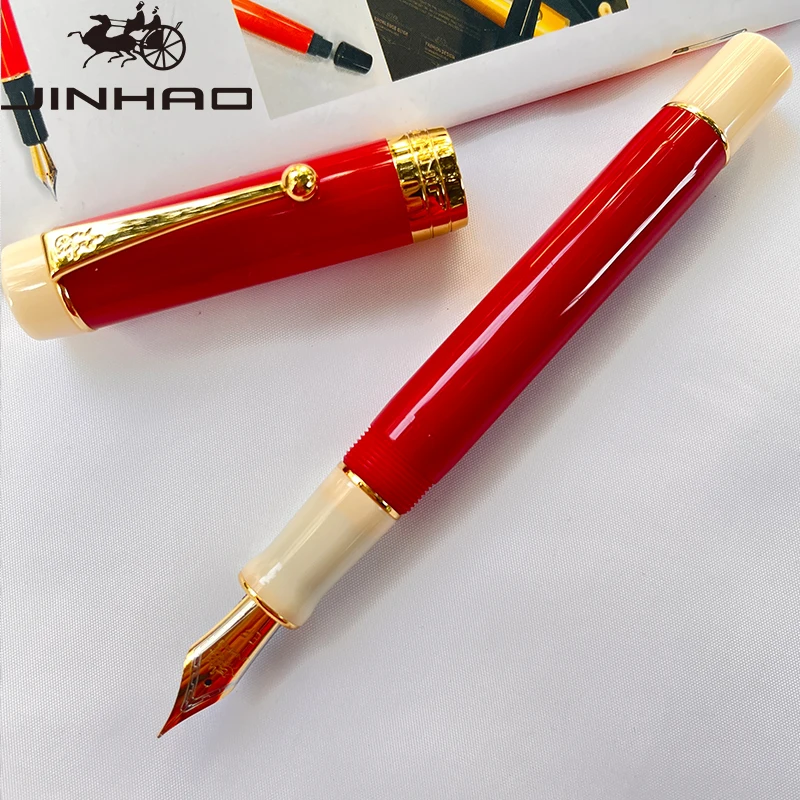 Pióro wieczne Jinhao 100 z celuloidu i konwerterem śliwka