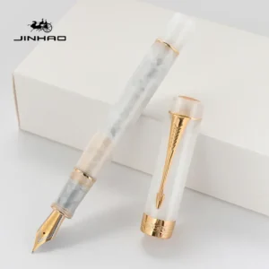 Pióro wieczne JINHAO 100 Centennial - żywiczny korpus, złoty klips Jasnożółty
