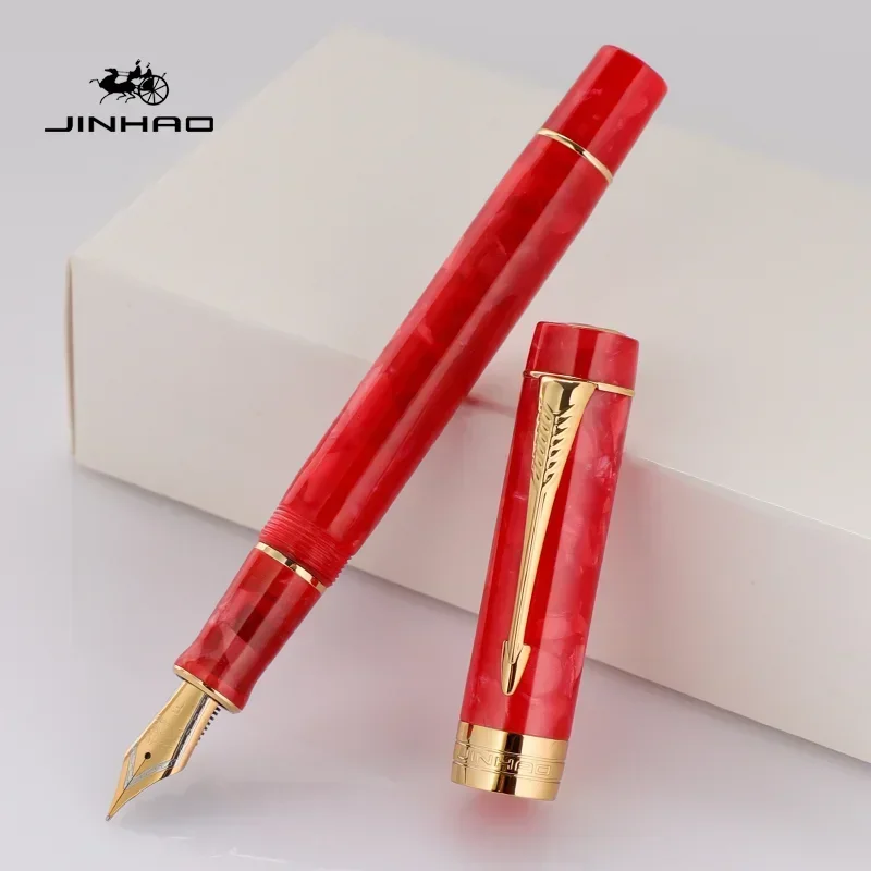 Pióro wieczne JINHAO 100 Centennial - żywiczny korpus, złoty klips Jasny
