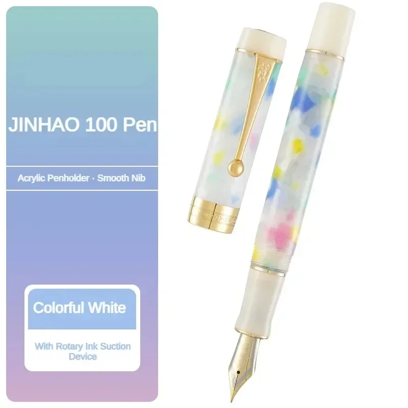 Pióro wieczne JINHAO 100 Centennial - żywiczny korpus, złoty klips Mieszany kolor